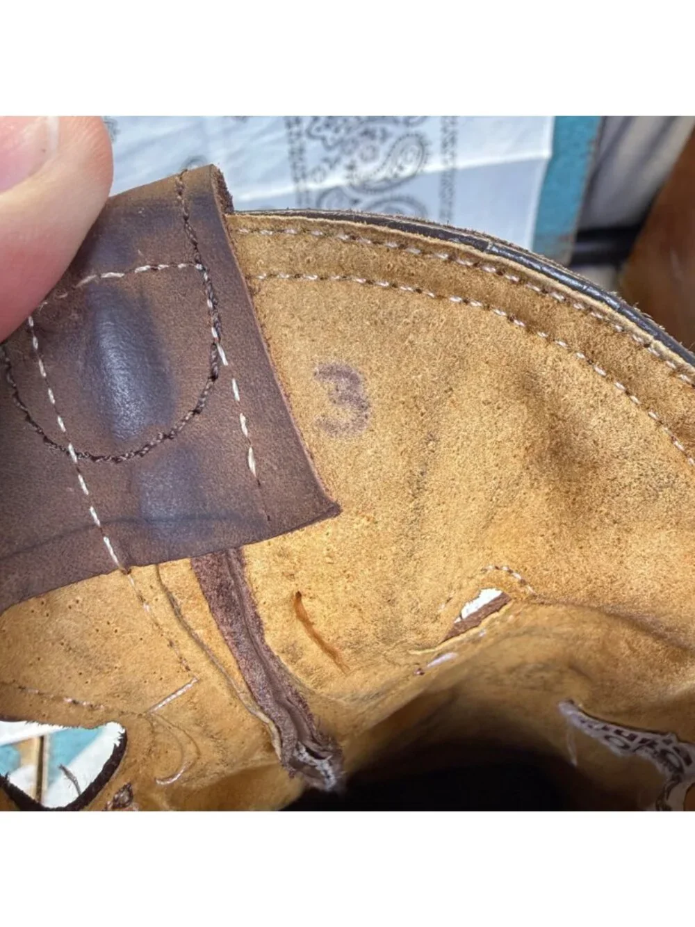 Pluma De Oro Square Toe Kids Sz 3 Handmade Cowboy Boots Leather Stitched/Mexico